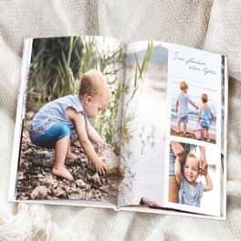 Fotobog med billeder familiebilleder